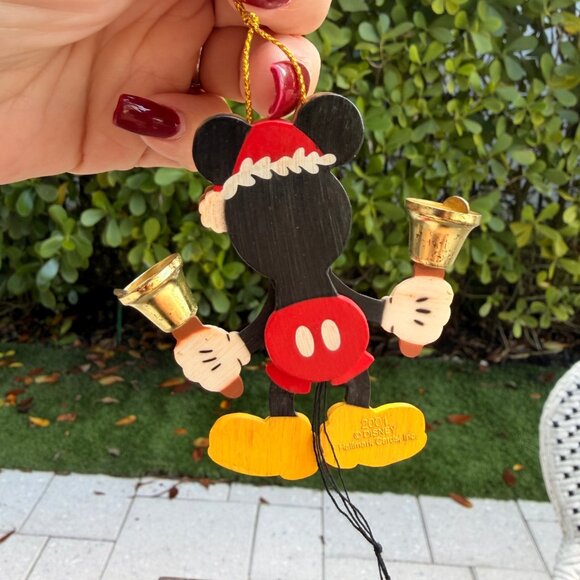 Hallmark Ornament Mickey & Minnie Mouse 2001 & 2002 Bell Ringing Santa Playful - Picture 8 of 8